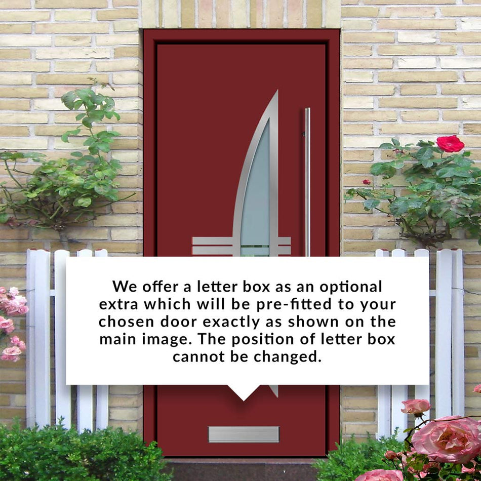 External ThruSafe Aluminium Front Door - 1330 Stainless Steel - 7 Colour Options