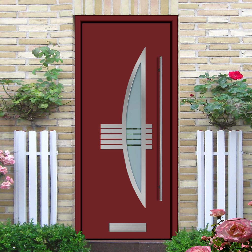 External ThruSafe Aluminium Front Door - 1330 Stainless Steel - 7 Colour Options