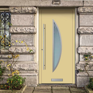 Image: External ThruSafe Aluminium Front Door - 1366 Stainless Steel - 7 Colour Options