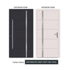 External ThruSafe Aluminium Front Door - 1736 CNC Grooves Solid - 7 Colour Options