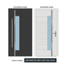 External ThruSafe Aluminium Front Door - 1747 CNC Grooves & Stainless Steel - 7 Colour Options