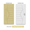External ThruSafe Aluminium Front Door - 1755 CNC Grooves Solid - 7 Colour Options