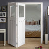 Bespoke Thrufold DX 1930's White Primed Glazed Folding 2+0 Door