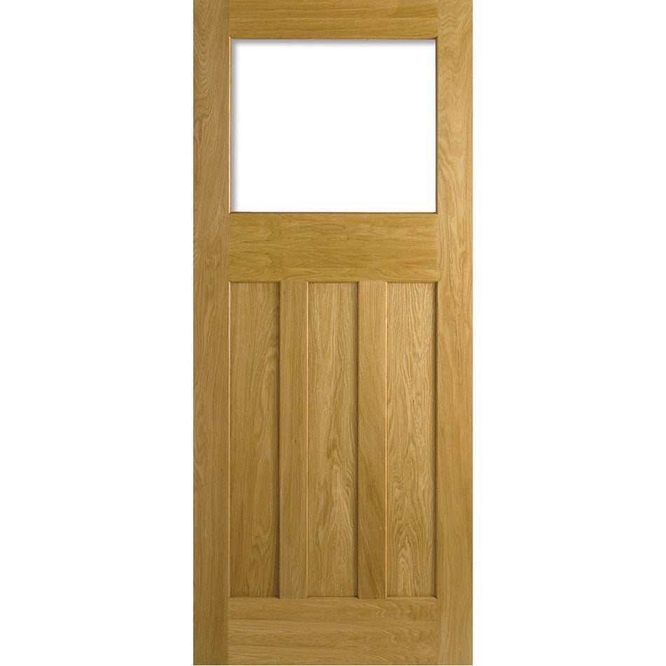 1930's Oak Door - Frosted Glass