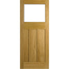 Three Folding Doors & Frame Kit - 1930's Oak Solid 2+1 - Frosted Glass