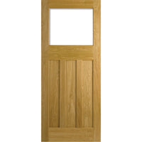 Three Folding Doors & Frame Kit - 1930's Oak Solid 2+1 - Frosted Glass
