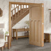 Two Folding Doors & Frame Kit - DX Oak 1930's Panel 2+0 - Unfinished