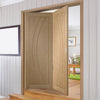 Bespoke Thrufold Salerno Oak Flush Folding 2+0 Door - Prefinished
