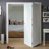 Bespoke Thrufold Salerno White Primed Flush Folding 2+0 Door