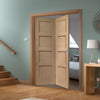 Bespoke Thrufold Shaker Oak 4 Panel Folding 2+0 Door