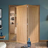 Bespoke Thrufold Verona Oak Flush Folding 2+0 Door - Prefinished