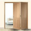 Bespoke Thrufold Victorian 4P Oak Shaker Folding 2+0 Door