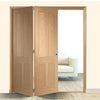 Bespoke Thrufold Victorian 4P Oak Shaker Folding 2+0 Door