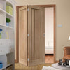 Bespoke Thrufold Worcester Oak 3P Folding 2+0 Door - Prefinished