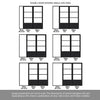 Room Divider - Handmade Eco-Urban® Staten Door Pair DD6310C - Clear Glass - Premium Primed - Colour & Size Options