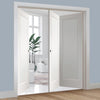 Three Folding Doors & Frame Kit - Cesena White 2 Panel 2+1 - Prefinished