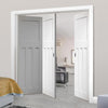 Bespoke Thrufold DX 1930's White Primed Panel Folding 2+1 Door