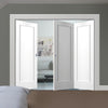 Bespoke Thrufold Pattern 10 1P White Primed Folding 2+1 Door