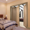 Bespoke Thrufold Pattern 10 Oak 1 Panel Folding 2+1 Door - Prefinished