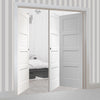 Three Folding Doors & Frame Kit - Severo White 4 Panel 2+1 - Prefinished