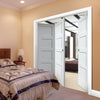 Bespoke Thrufold Shaker 4P White Primed Folding 2+1 Door