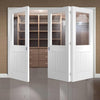 Bespoke Thrufold Suffolk White Primed Glazed Folding 2+1 Door