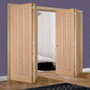 Four Folding Doors & Frame Kit - Belize Oak 2+2 Folding Door - Prefinished