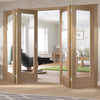 Bespoke Thrufold Pattern 10 1L Oak Glazed Folding 2+2 Door - Prefinished