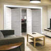 Four Folding Doors & Frame Kit - Severo White 4 Panel 2+2 - Prefinished