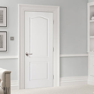 Image: textured classical 2 panel door white primed