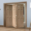 Bespoke Thrufold Colonial Oak 6 Panel Folding 3+0 Door - No Raised Mouldings