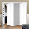 Three Folding Doors & Frame Kit - Coventry 3+0 Folding Panel Door - White Primed