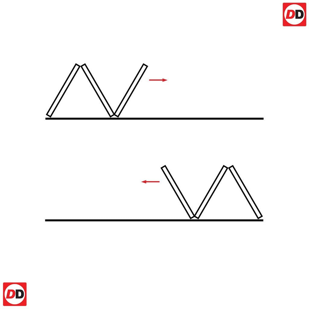 Three Folding Doors & Frame Kit - Bristol Oak 3+0 - 10 Pane Clear Bevelled Glass - Unfinished