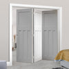 Bespoke Thrufold DX 1930's White Primed Panel Folding 3+0 Door