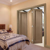 Three Folding Doors & Frame Kit - Pattern 10 Oak 2 Panel 3+0 - Prefinished