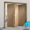 Bespoke Thrufold Pesaro Oak Flush Folding 3+0 Door