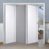 Three Folding Doors & Frame Kit - Sierra Blanco Flush 3+0 - White Painted