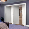 Four Folding Doors & Frame Kit - Cesena White 2 Panel 3+1 - Prefinished