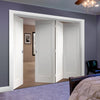 Four Folding Doors & Frame Kit - Cesena White 2 Panel 3+1 - Prefinished