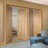 Bespoke Thrufold DX Oak Panel Folding 3+1 Door 1930's Style