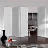 Four Folding Doors & Frame Kit - Palermo Flush 3+1 - White Primed
