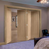 Bespoke Thrufold Pattern 10 Oak 1P Folding 3+1 Door - Prefinished