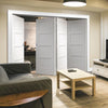 Four Folding Doors & Frame Kit - Severo White 4 Panel 3+1 - Prefinished