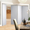 Four Folding Doors & Frame Kit - Sierra Blanco Flush 3+1 - White Painted
