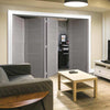 Four Folding Doors & Frame Kit - Vancouver Light Grey 3+1 - Prefinished
