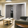 Four Folding Doors & Frame Kit - Vancouver Light Grey 3+1 - Prefinished