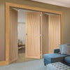 Bespoke Thrufold Verona Oak Flush Folding 3+1 Door - Prefinished