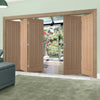 Five Folding Doors & Frame Kit - Belize Oak 3+2 - Prefinished