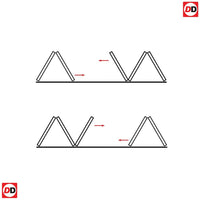 Five Folding Doors & Frame Kit - Eton Victorian Shaker 3+2 - White Primed