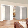 Six Folding Doors & Frame Kit - Ely 3+3 - White Primed